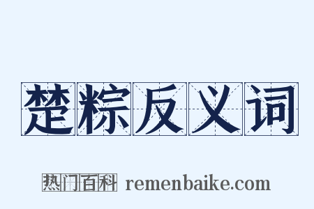 楚粽反义词是什么意思的图片